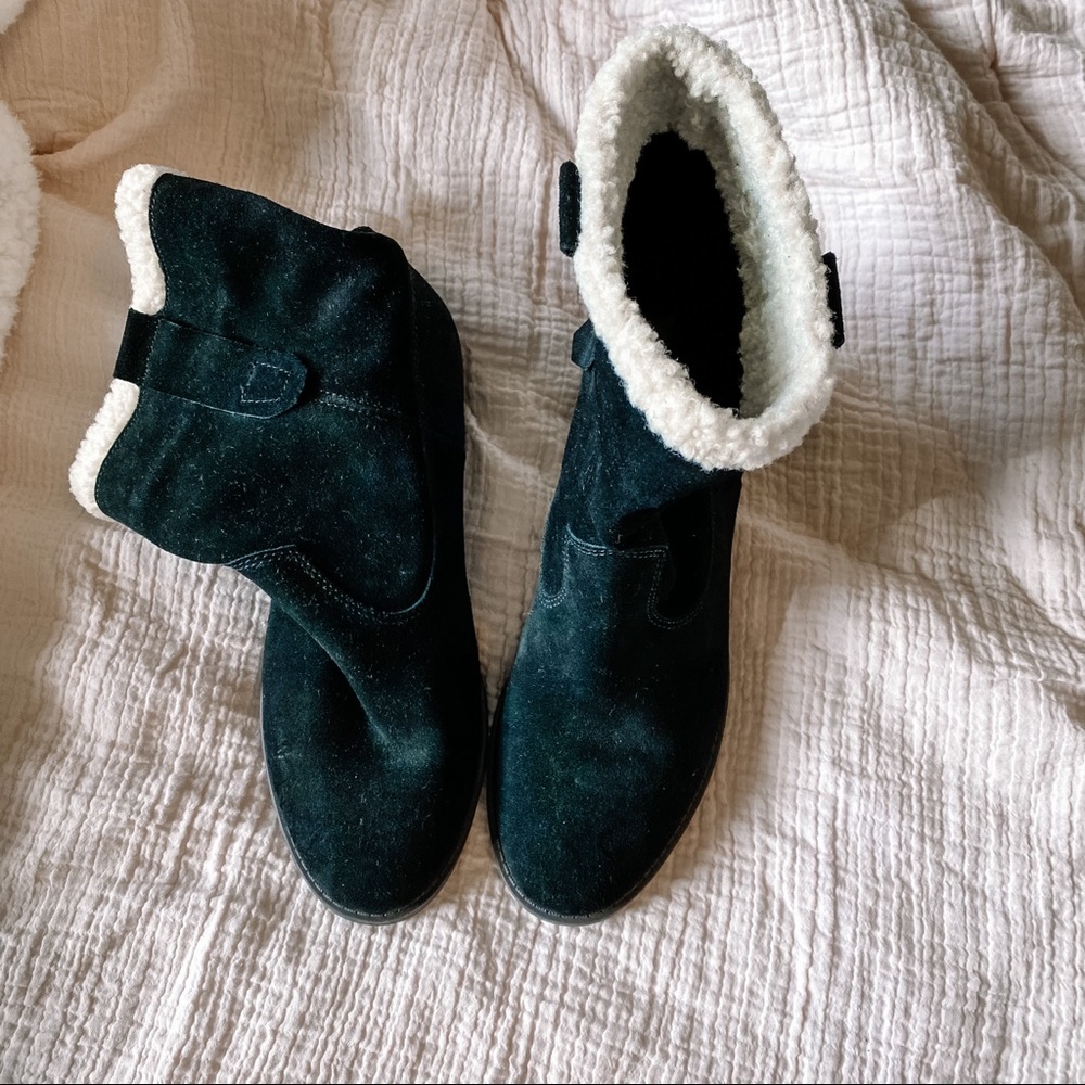 Sole Society Black Suede Ankle Boots